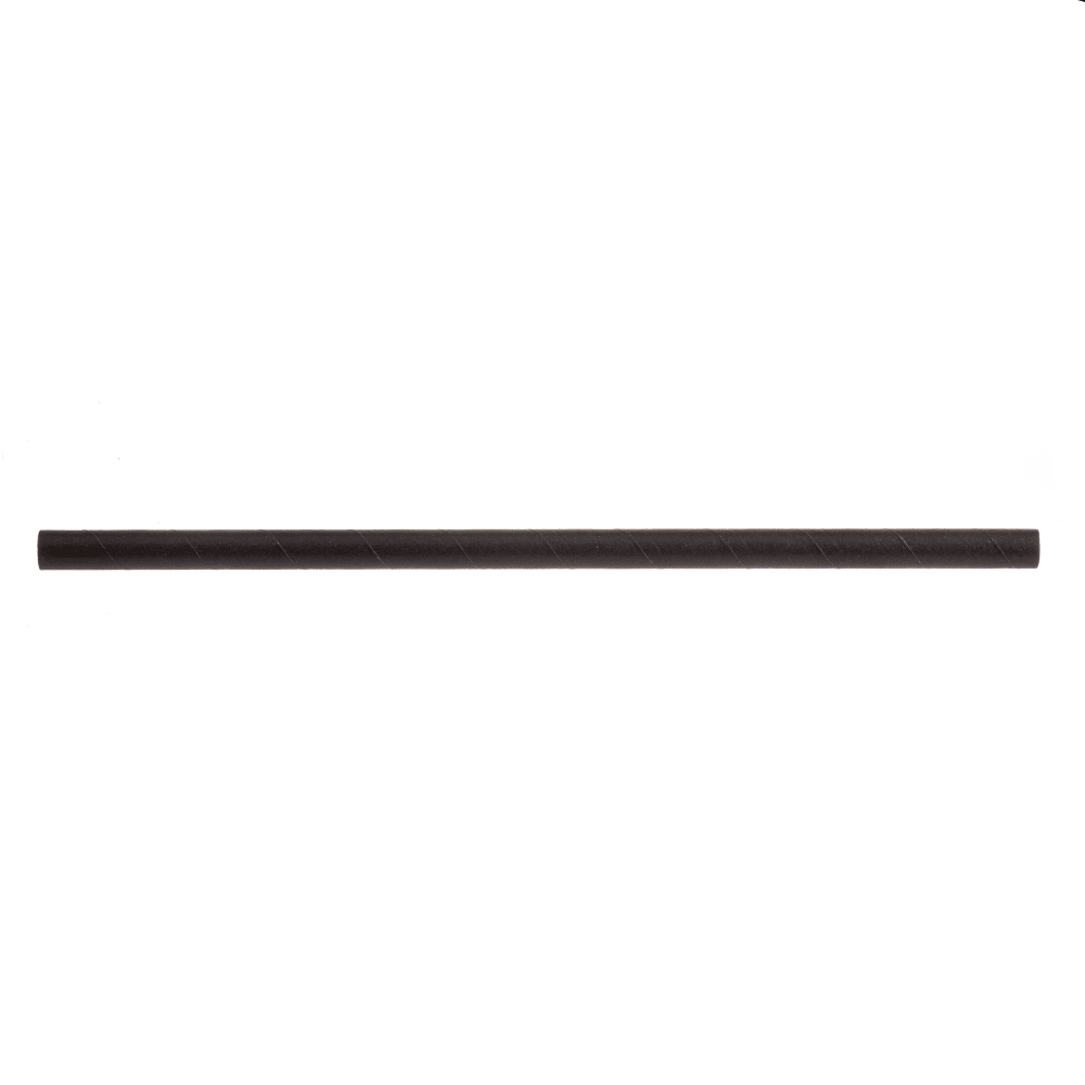 229-100107 7 3/4" Wrapped Straws - PLA, Black