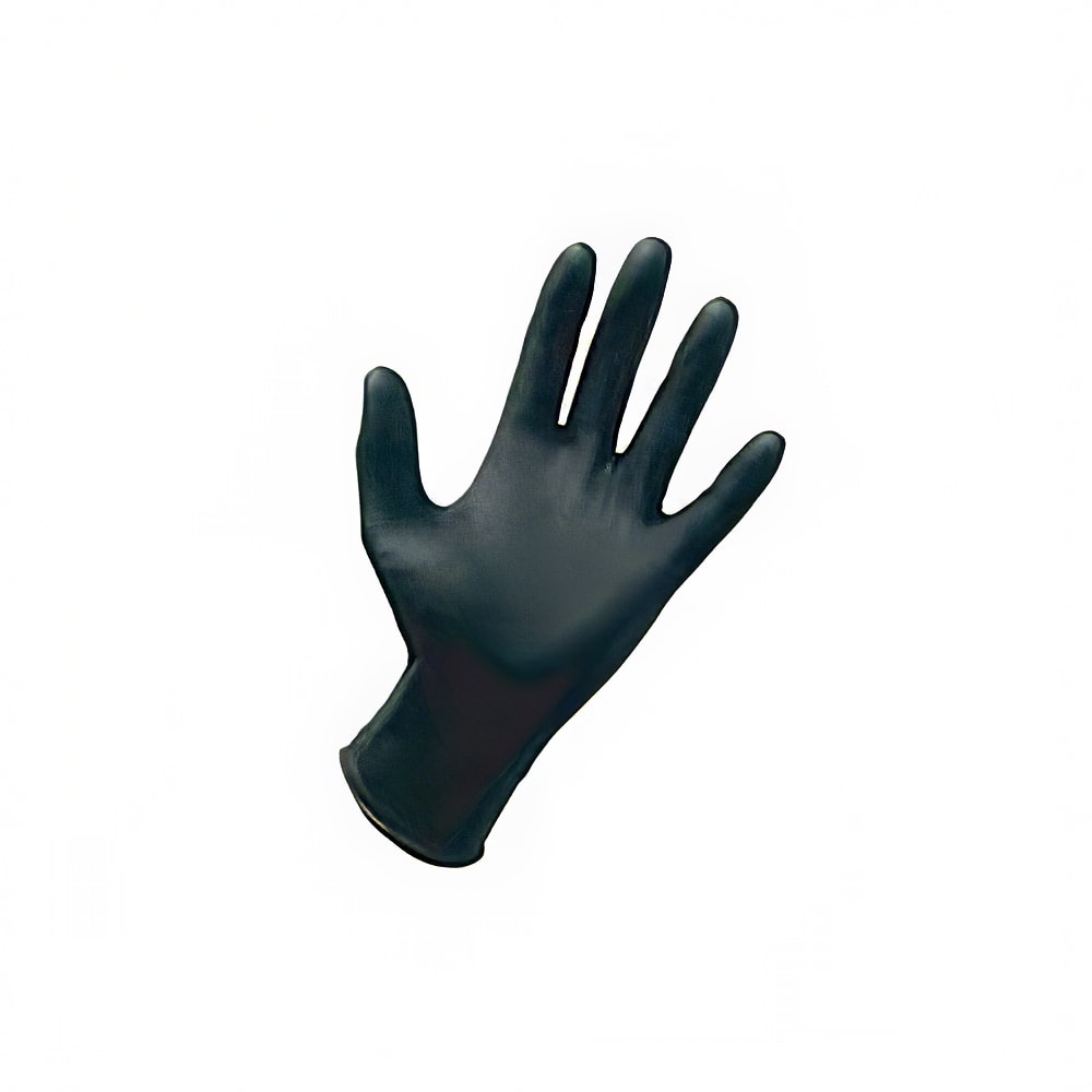 809-75033 Nitrile General Purpose Disposable Gloves - Powder Free, Black, Medium