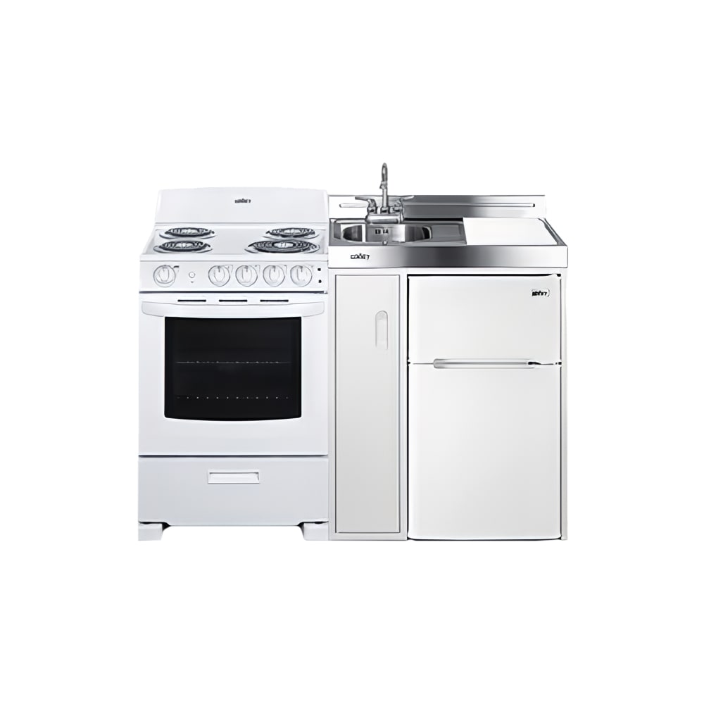 162-ACK54COILW 53 1/2" Kitchenette w/ Sink, Electric Coil Range, & Refrigerator/Freezer...
