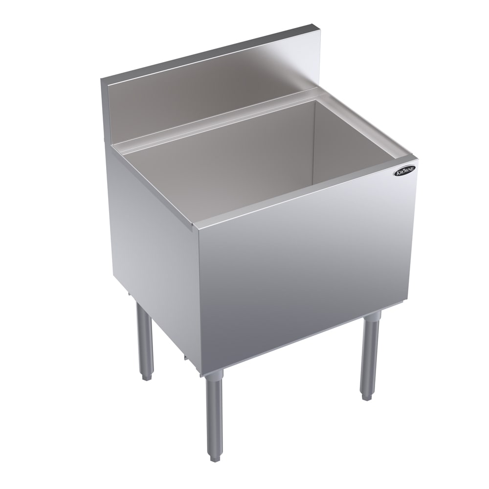 381-KR1824DP 24" Royal Series Cocktail Station w/ 97 lb Ice Bin, Stainless Steel
