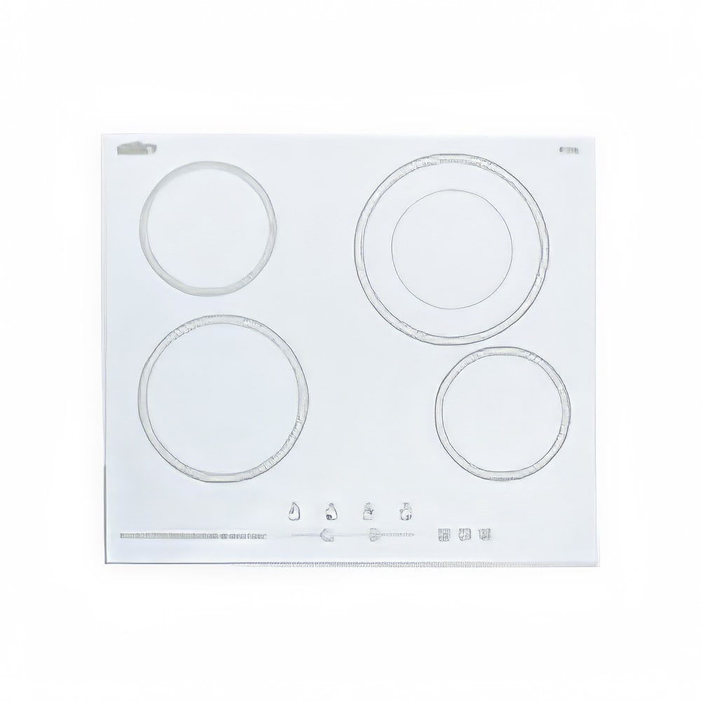 162-CR4B23T6W 23 1/4"W Electric Radiant Stove w/ 4 Burners - White, 220v/1ph
