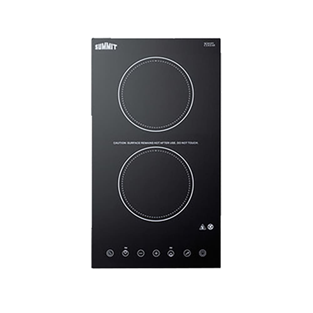162-CR2B15T1B 11 2/5"W Burner Electric Radiant Stove w/ 2 Burners - Black, 115v