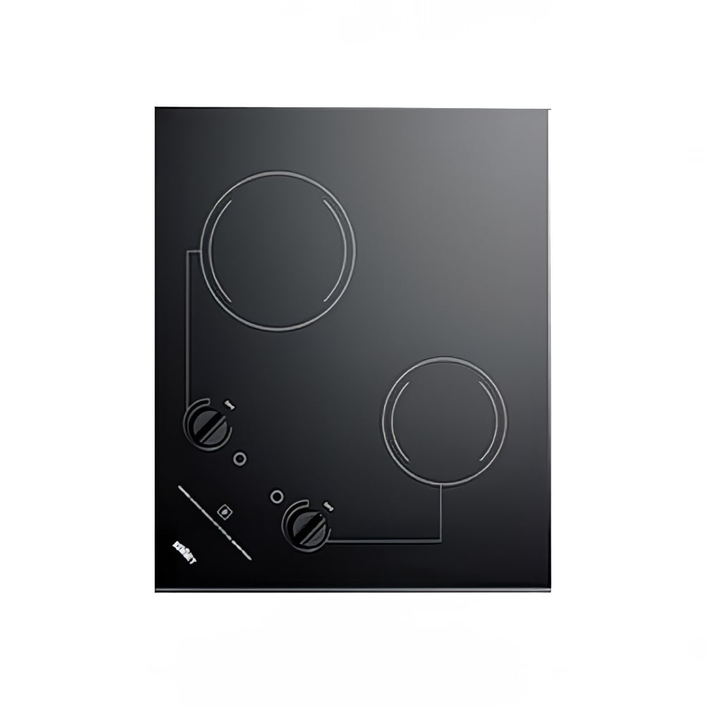 162-CR2B223G 21 1/4"W Burner Electric Radiant Stove w/ (2) Burners - Black, 220v/1ph