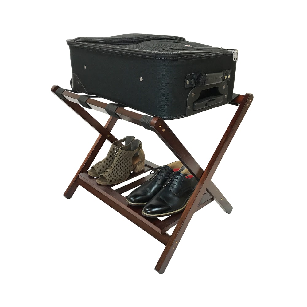 Hospitality 1 Source Folding Luggage Rack w/ 2 1/4