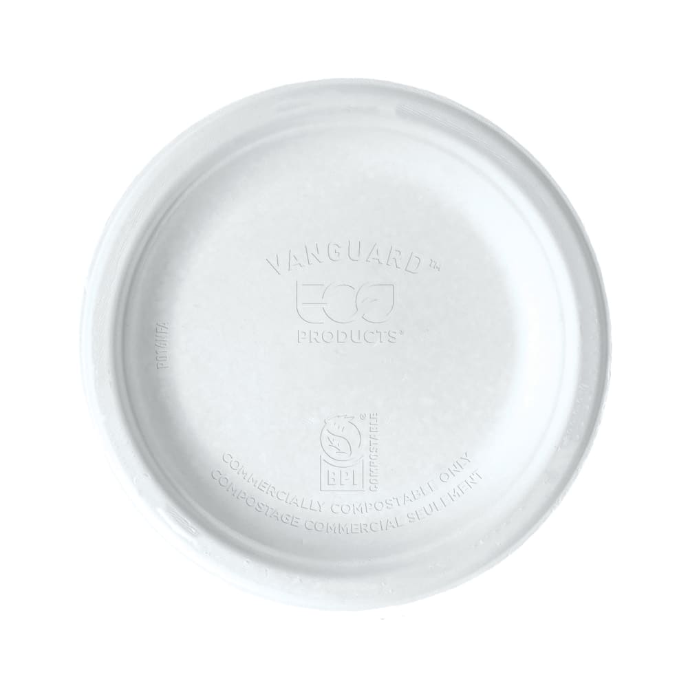 188-EPP016NFA Vanguard® WorldView™ 6" Round Disposable Plate - Molded Fiber, White