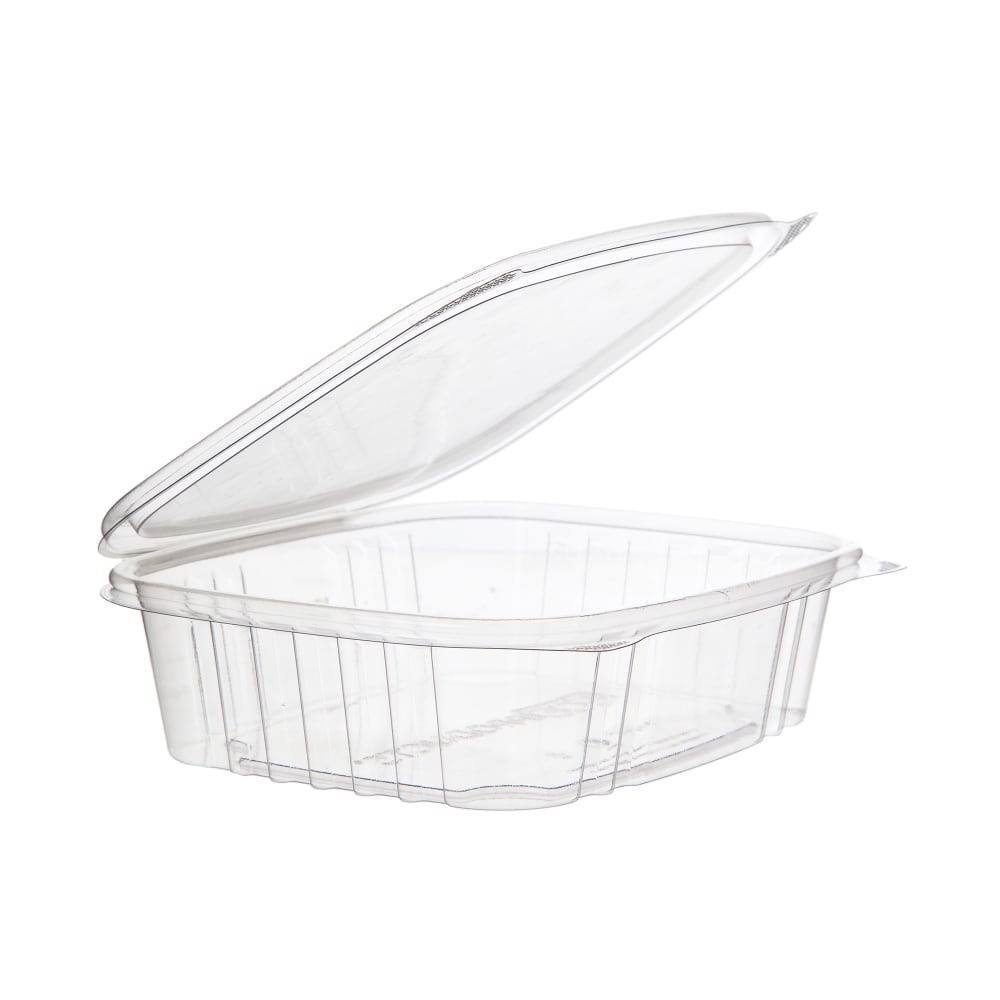 188-EPRCH24 24 oz Deli Container w/ Hinged Lid - PLA, Clear