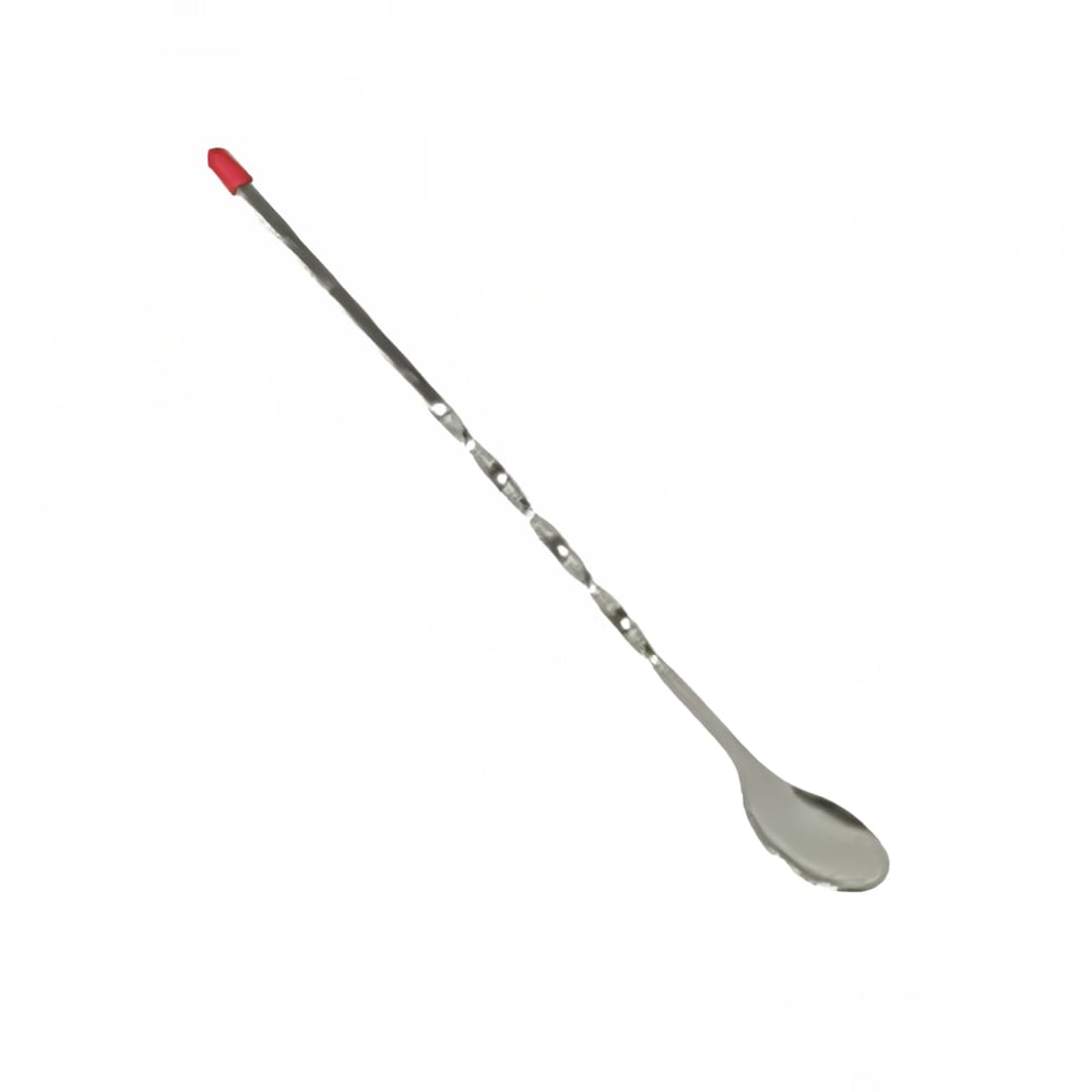 438-SLKBS011 11" Bar Spoon w/ Red Knob, Stainless