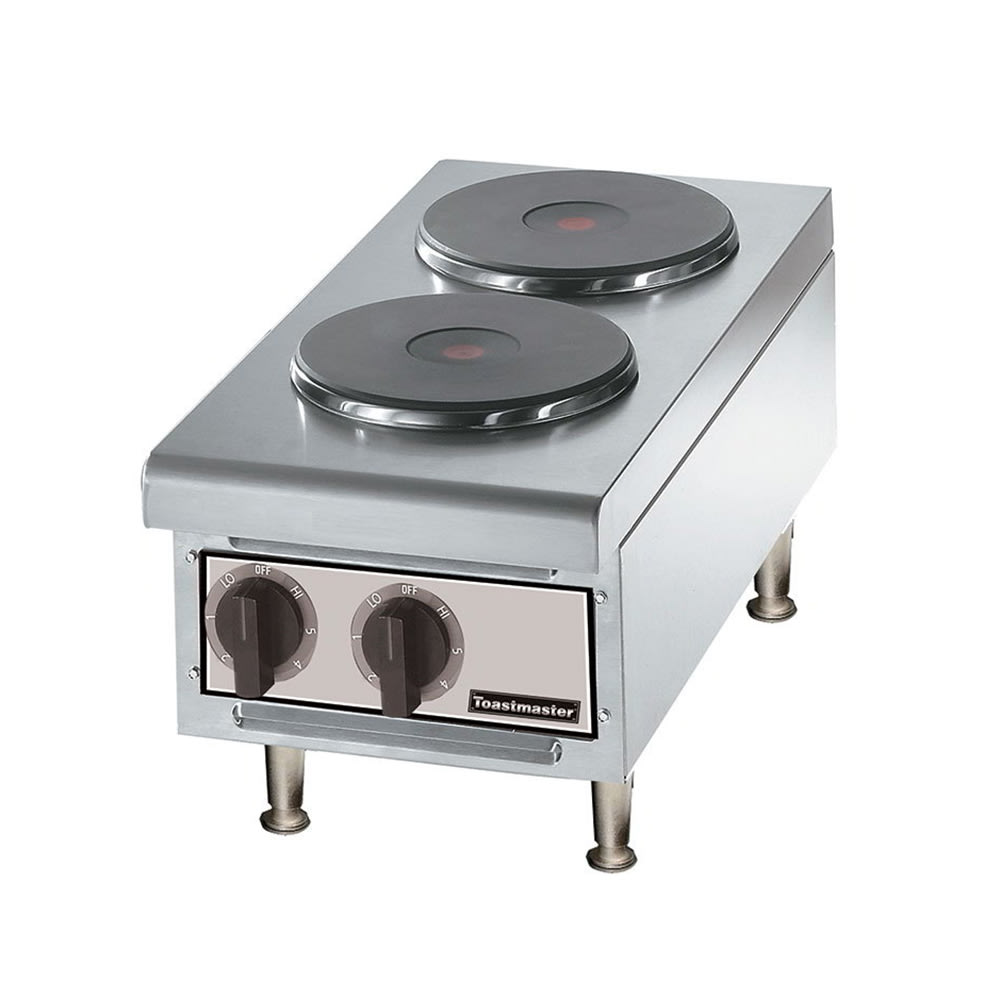 853-TMHPF208 12" Electric Hotplate w/ (2) Burners & Infinite Controls, 208-240v/1ph