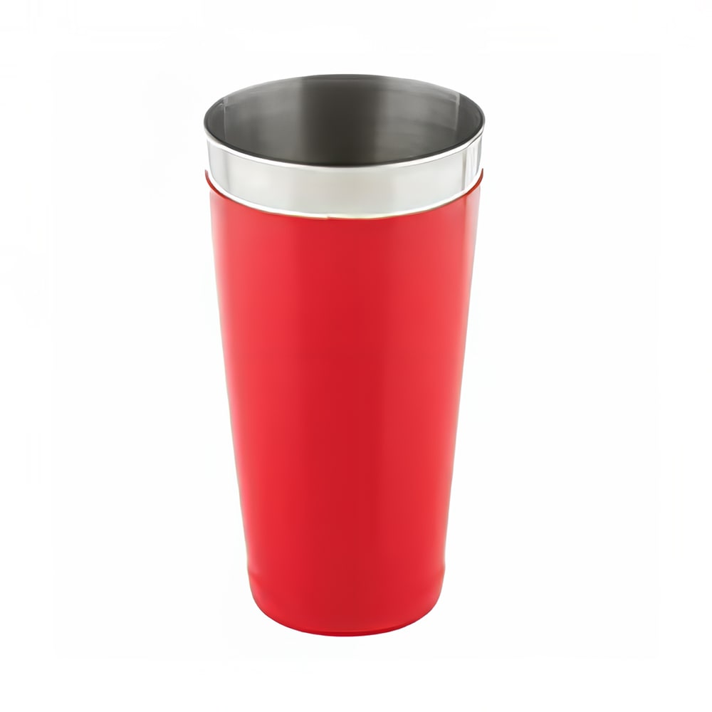229-10371 28 oz Bar Shaker - Stainless Steel w/ Vinyl Coating, Red