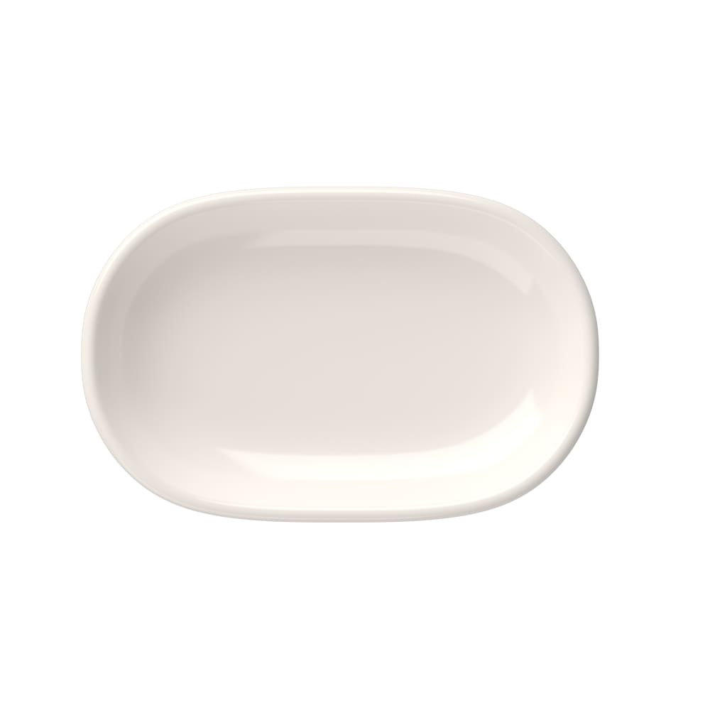 106-5315880 3 9/16" x 5 9/16" Oval Mellow Platter - Fine China, White