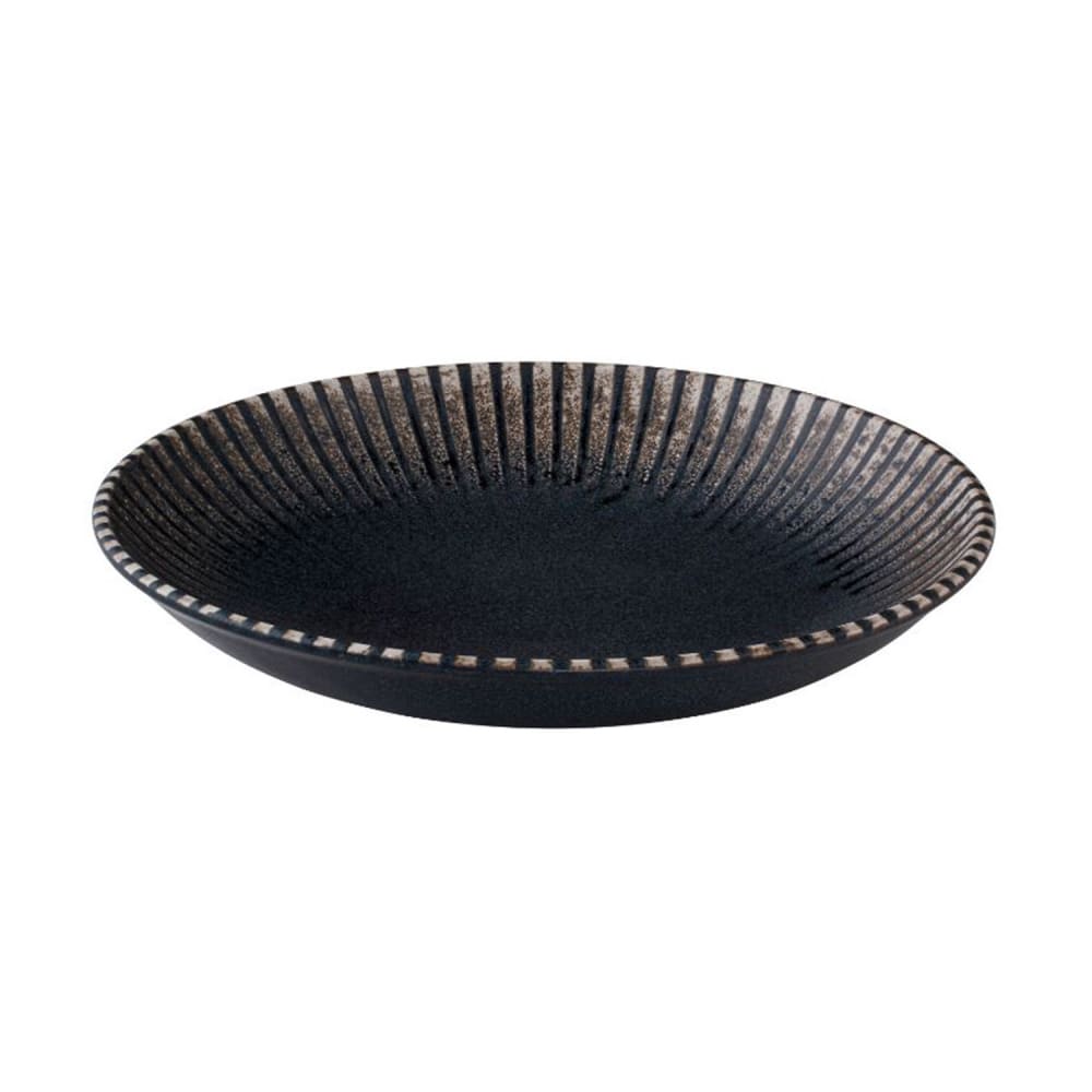 106-5315979 9 13/16" Round Reckless Deep Plate - Fine China, Black