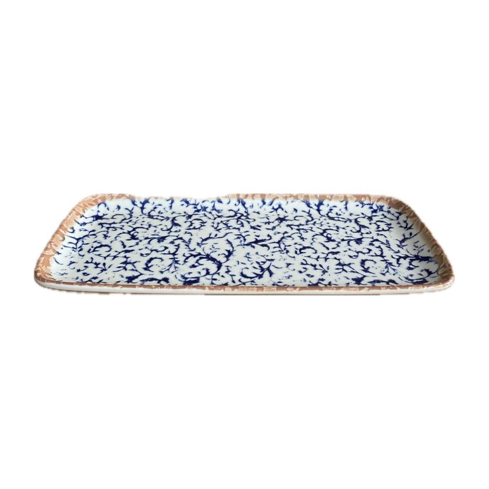 106-5316010 6 7/16" x 13 1/2" Rectangular Venezia Platter - Fine China, Blue