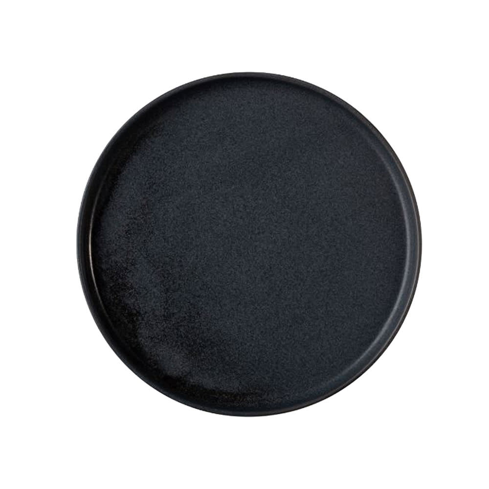 106-5315977 11" Round Reckless Deep Plate - Fine China, Black