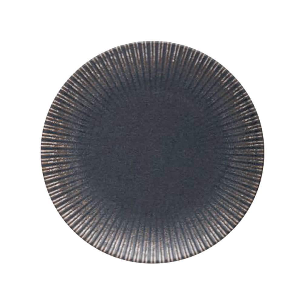 106-5315966 8 3/16" Round Reckless Coupe Plate - Fine China, Black