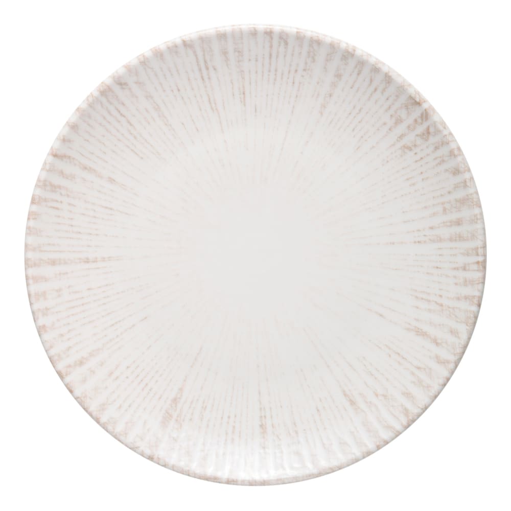 106-5316294 8 3/16" Round Ray Coupe Plate - Fine China, Brown