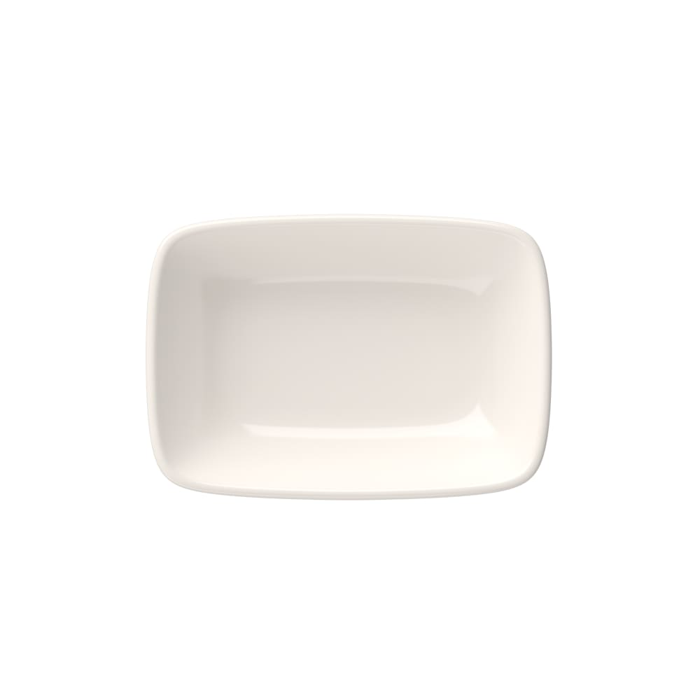 106-5316285 3 11/16" x 4 3/4" Rectangular Quadro Platter - Fine China, White
