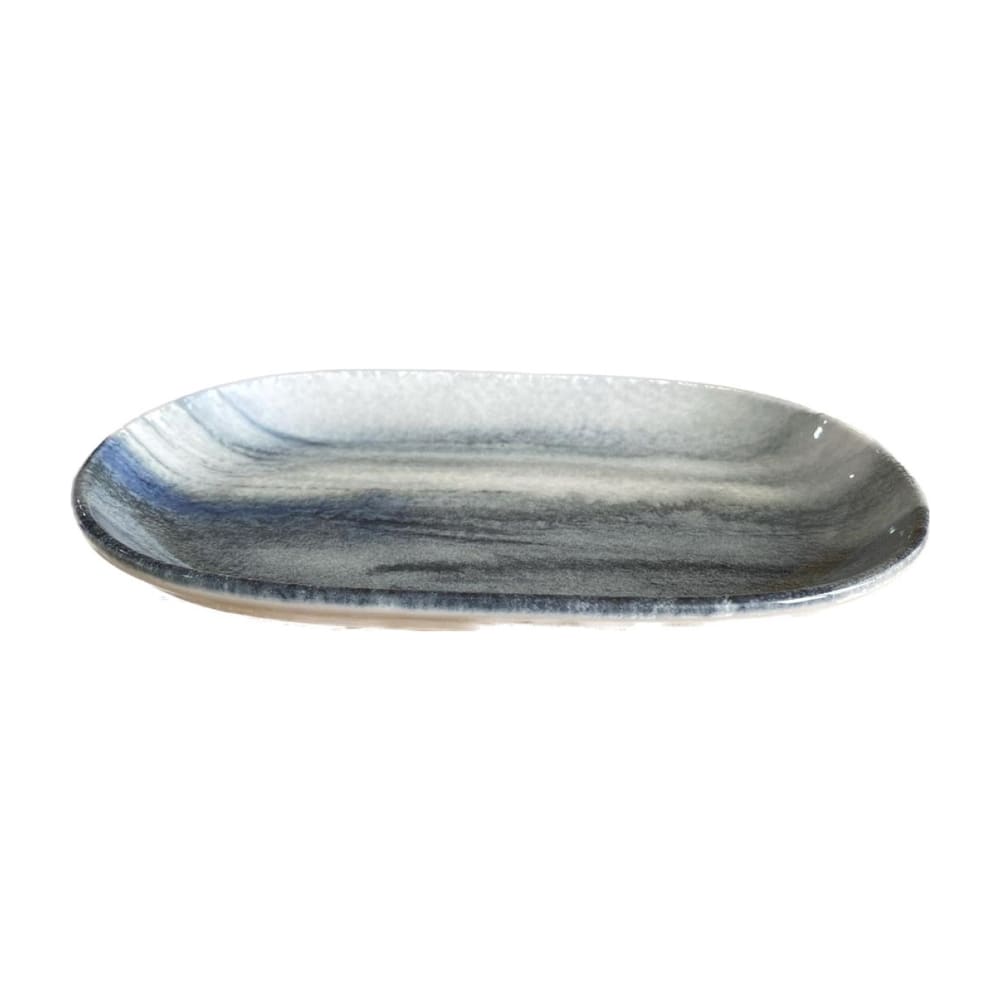 106-5316365 4 5/8" x 7 1/4" Oval Vega Platter - Fine China, Black