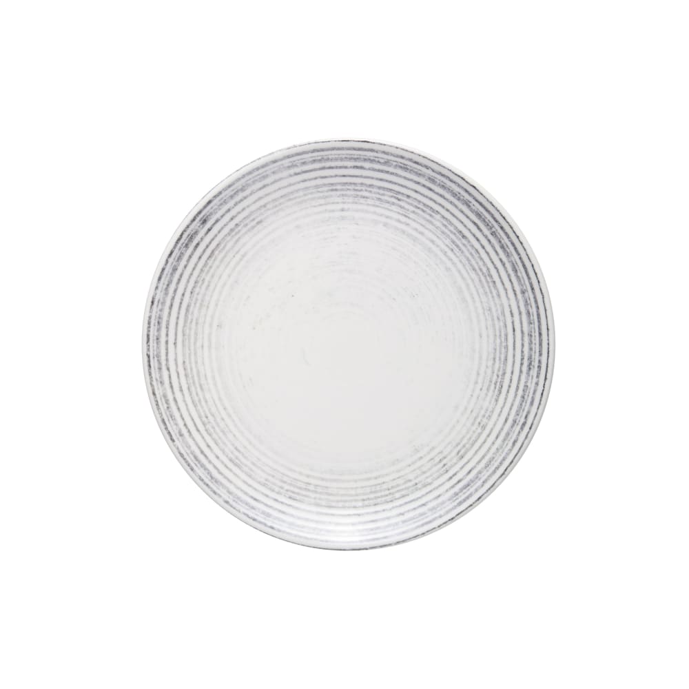 106-5316271 6" Round Marmol Coupe Plate - Fine China, Black