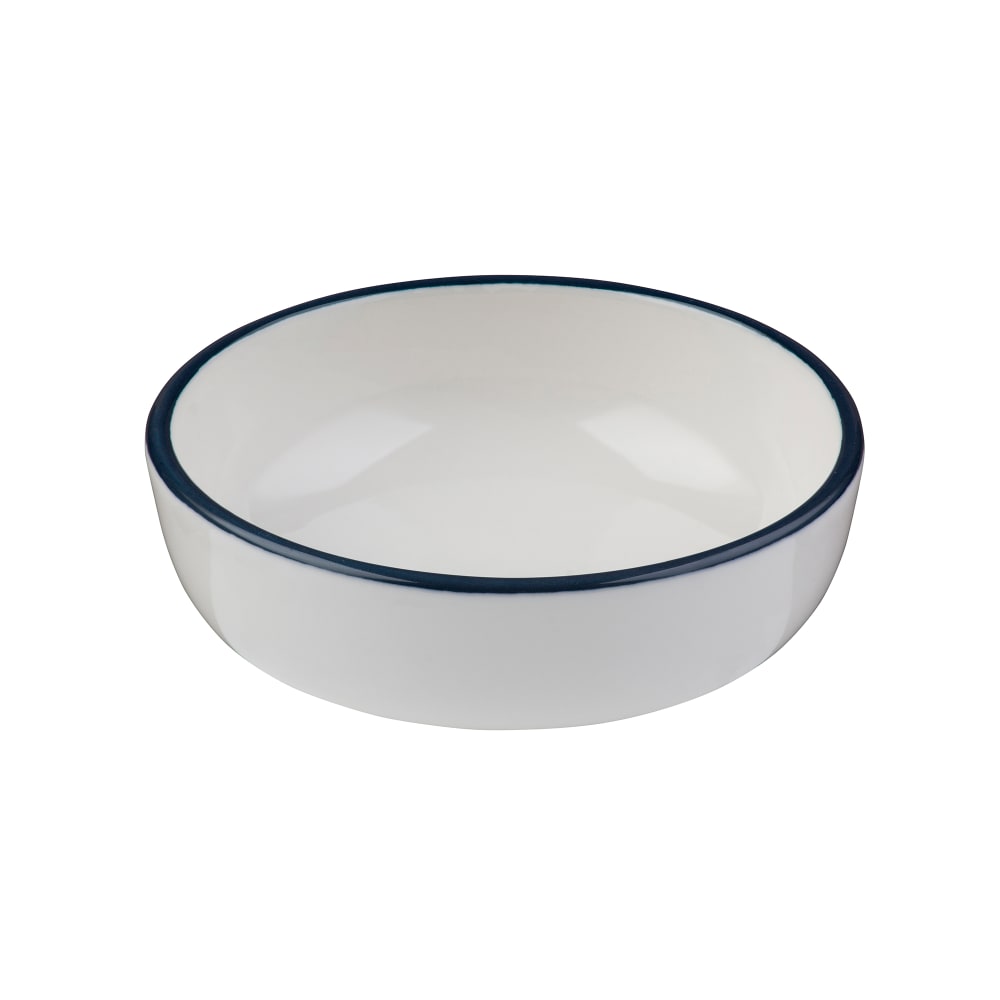 106-5321455 15 9/16 oz Round Modest Bowl - Fine China, White/Navy