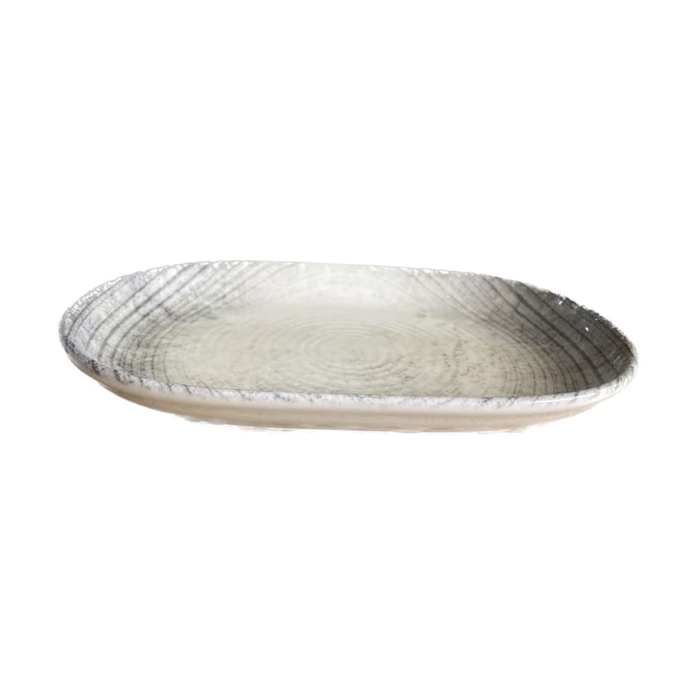 106-5316193 4 5/8" x 7 1/4" Oval Fume Platter - Fine China, Black