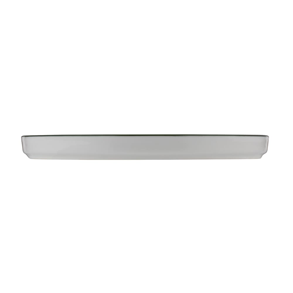 106-5321591 10" Round Modest Flat Plate - Fine China, White/Green