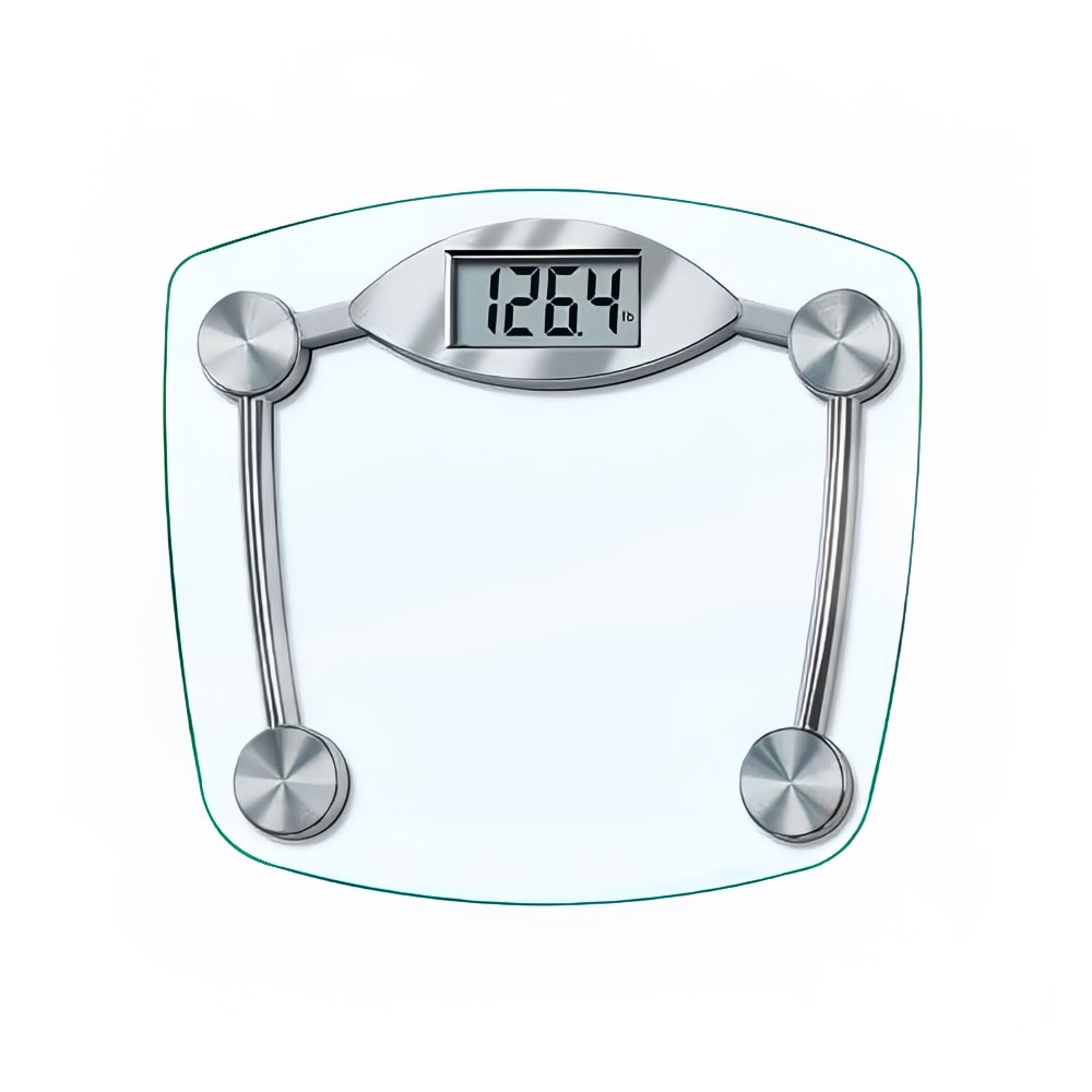 383-75194192 Glass Scale w/ 440 lb Capacity, Rugged Tempered Glass Platform