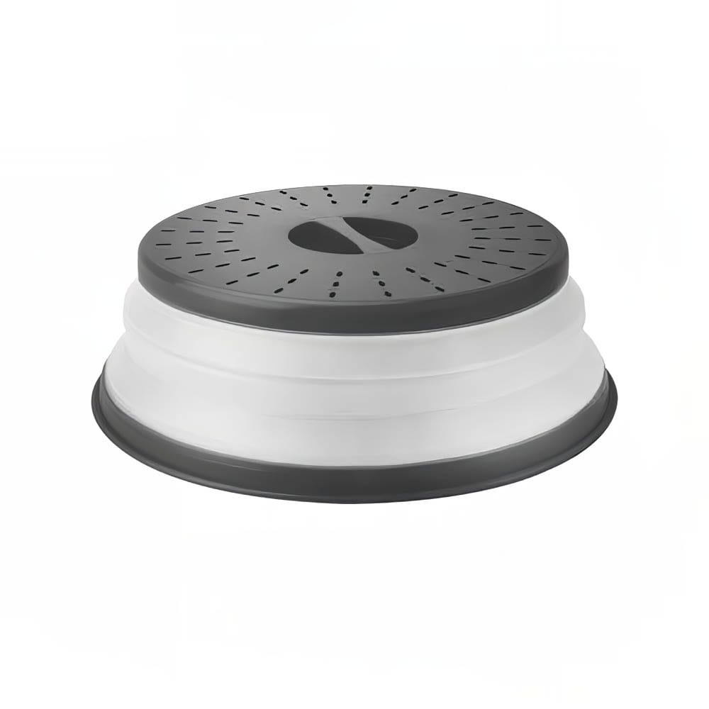 738-8131531 10 1/2" Collapsible Microwave Food Cover, Gray