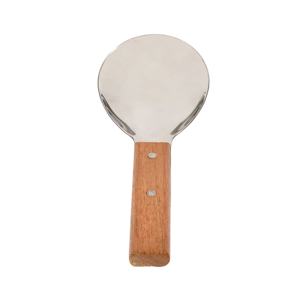 296-22810 Stainless Rice Paddle, Wooden Handle, 9 1/4 in