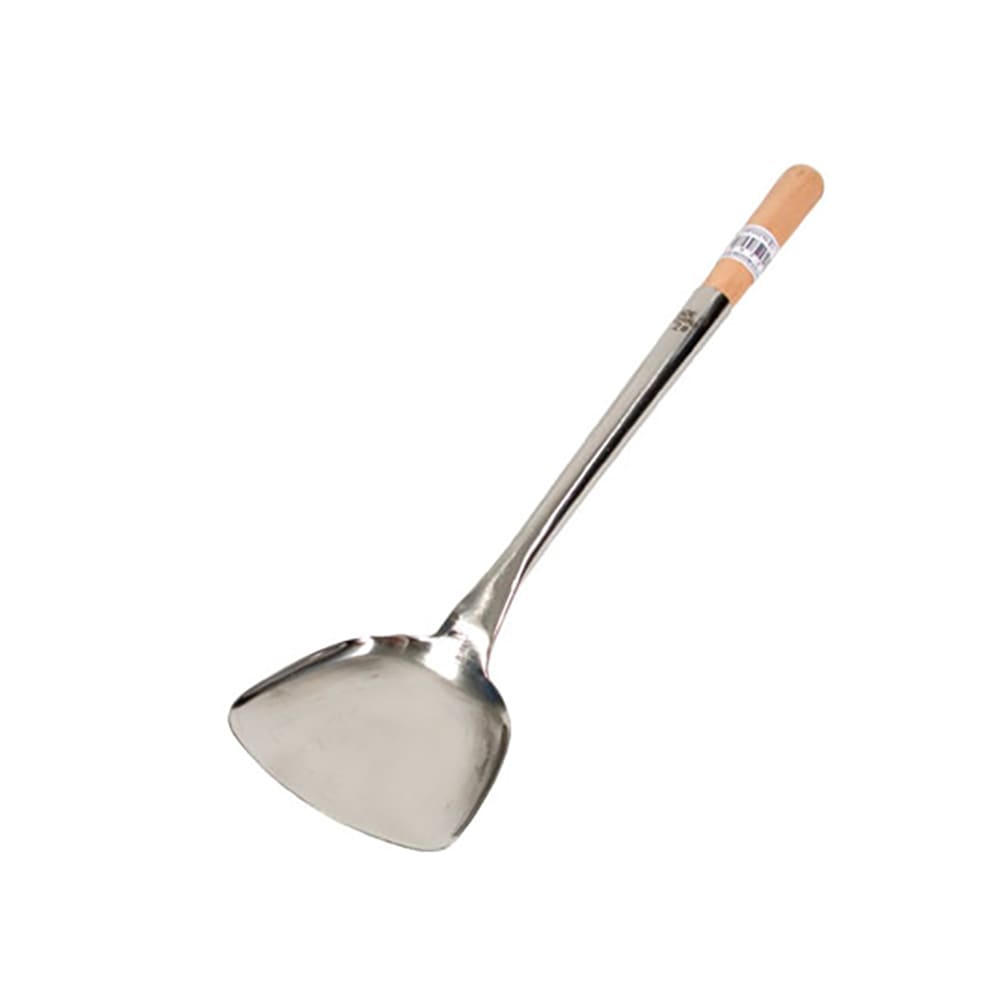 296-33972 Stainless Wok Shovel 4 X 4 1/4 in, Wood Handle, 18 1/4 in