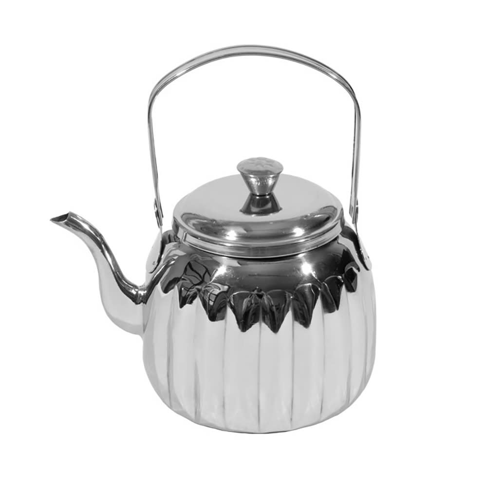 296-24148 48 oz Stainless Teapot w/ Gooseneck Spout, Pivot Handle With Knob