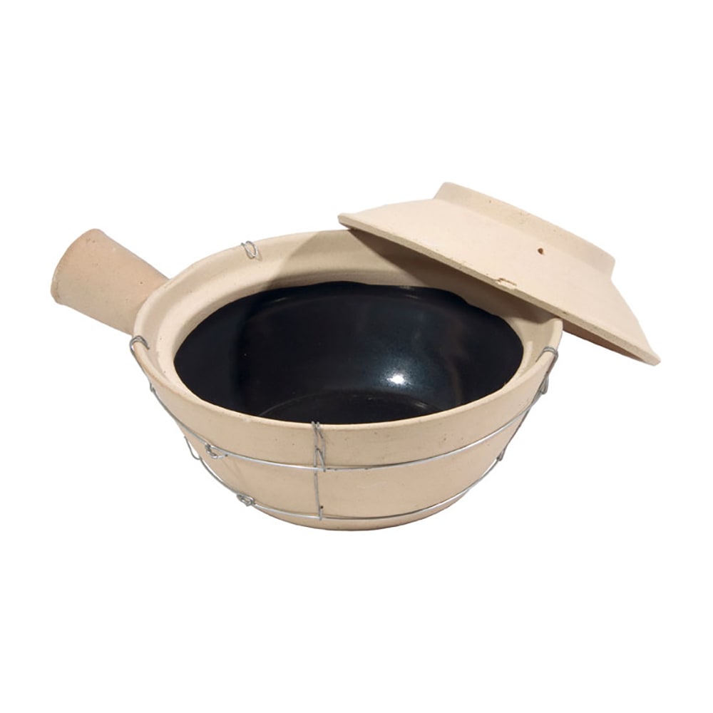 296-34757 24 oz Ceramic Sauce Pan, With Lid, 7 3/4 in