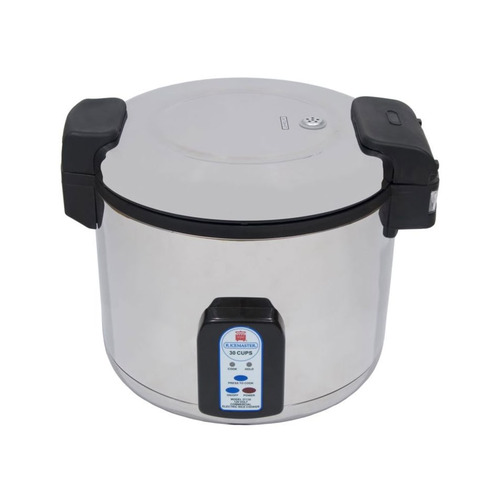 296-57131 30 Cup Electric Rice Cooker, One Touch, Stainless Exterior, 230v
