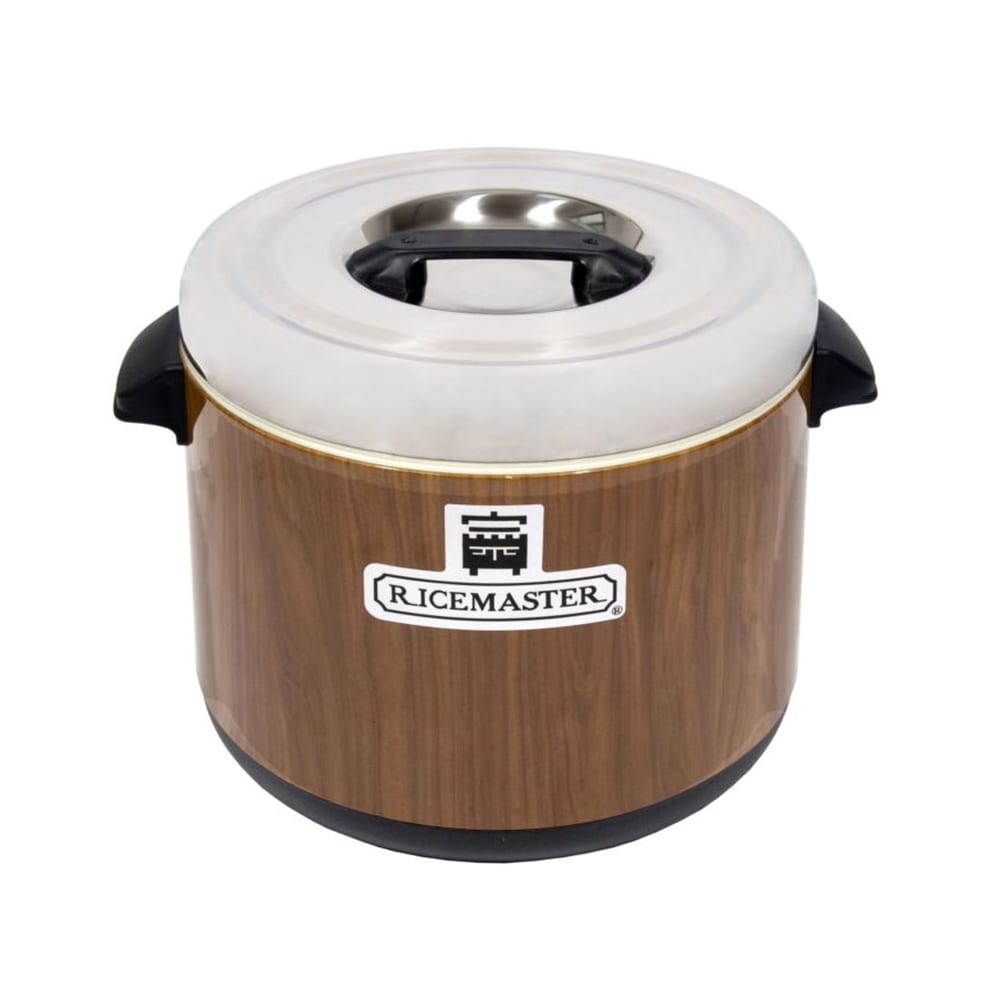 296-56913W 18 qt Sushi Rice Container, Wood Grain Exterior