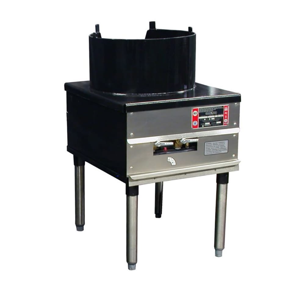 296-SR24CSSNG 18" Cantonese Wok Range, 3/16" Steel Top, Rear Gas Connection Natural Gas