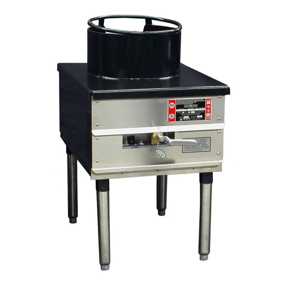 296-SR24MSSNG 13" Mandarin Wok Range, 3/16" Steel Top, Rear Gas Connection, Natural Gas