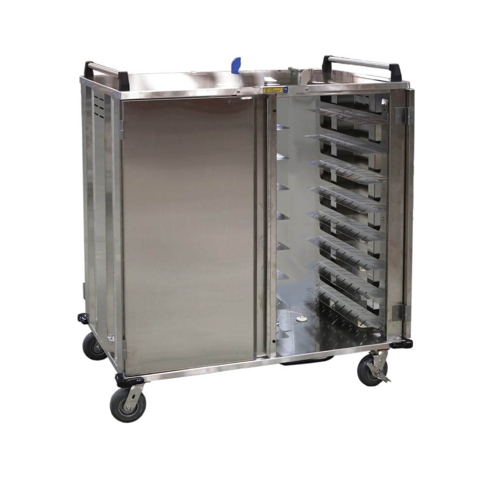 949-ST2D2T20 Ambient Meal Delivery Cart w/ (20) Tray Capacity, Stainless