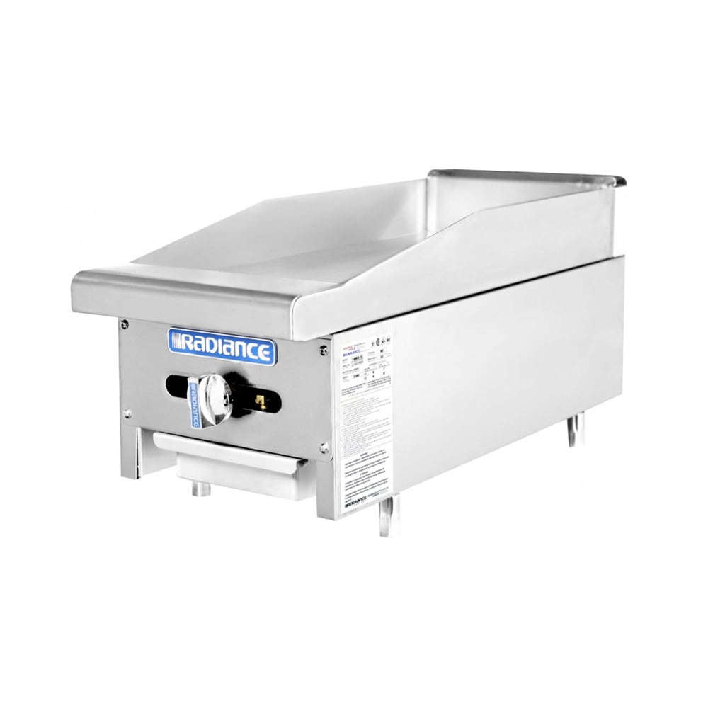 083-TAMG12NG 12" Gas Griddle w/ Manual Controls - 3/4" Steel Plate, Convertible