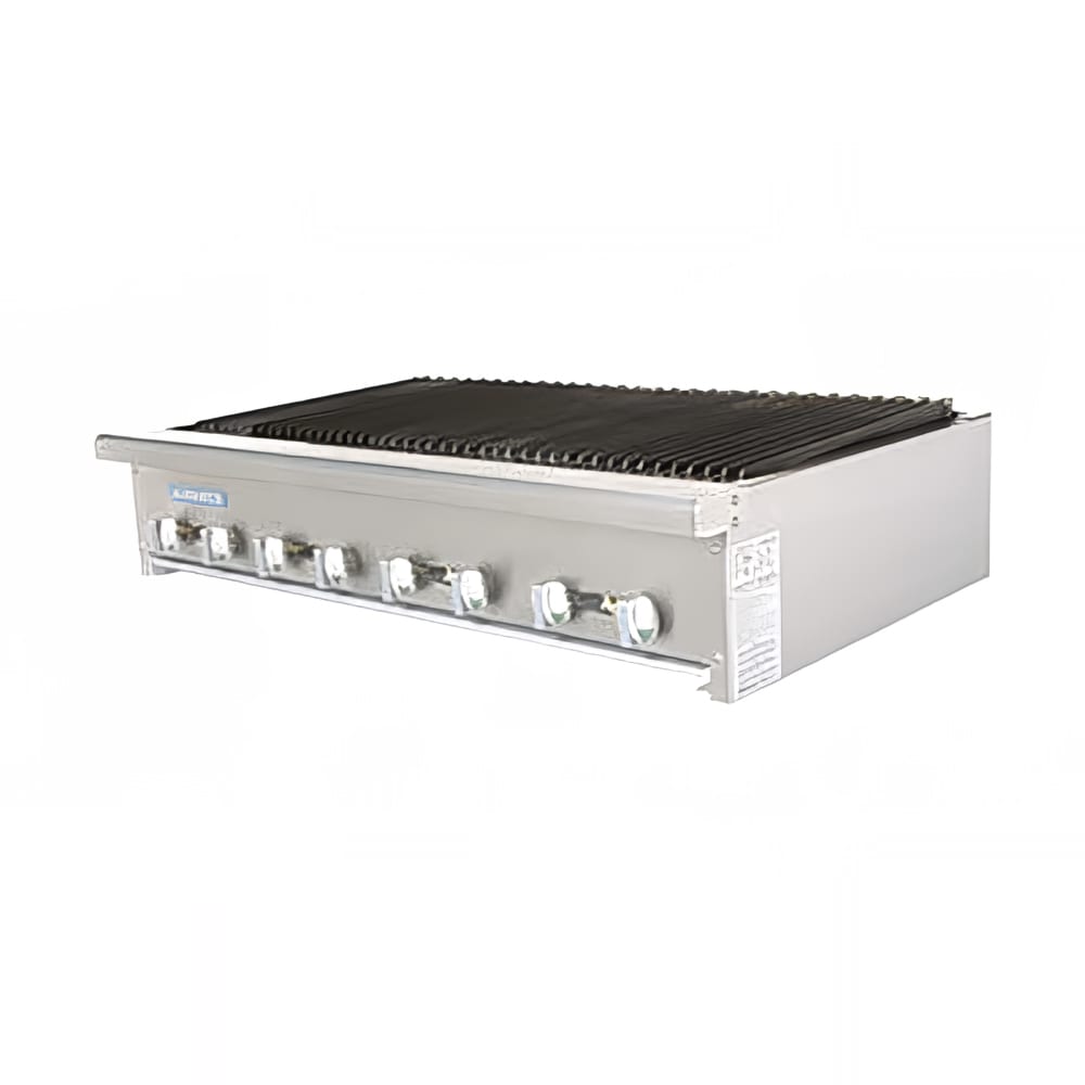 083-TARB48NG 48" Countertop Charbroiler w/ Cast Iron Burners, Convertible