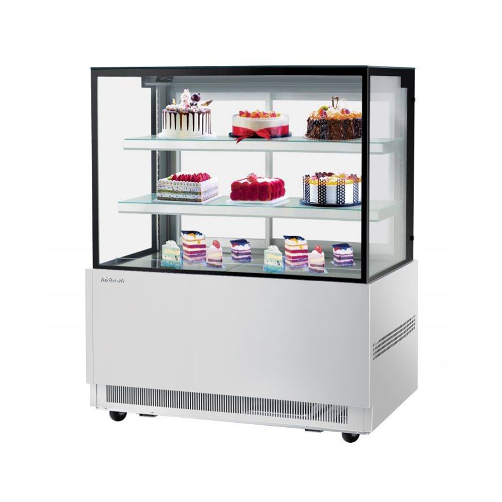083-TBP4854NNS 47 1/4" Full Service Bakery Display Case w/ Straight Glass - (3) Levels, 115v