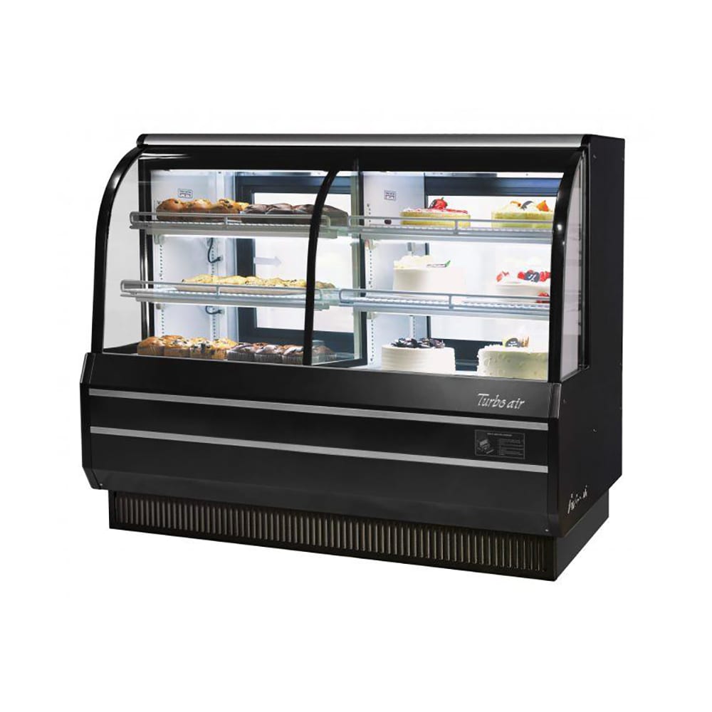 083-TCGB60COBN 60 1/2" Full Service Bakery Display Case w/ Curved Glass - (3) Levels, 115v