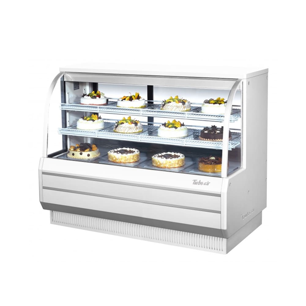 083-TCGB60DRWR 60 1/2" Full Service Dry Bakery Display Case w/ Curved Glass - (3) Levels, 11...