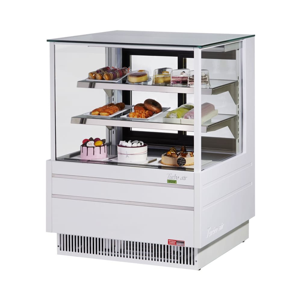 083-TCGB36UFWBNWHT 36-1/2" Full Service Deli Case w/ Straight Glass - (3) Levels, 115v