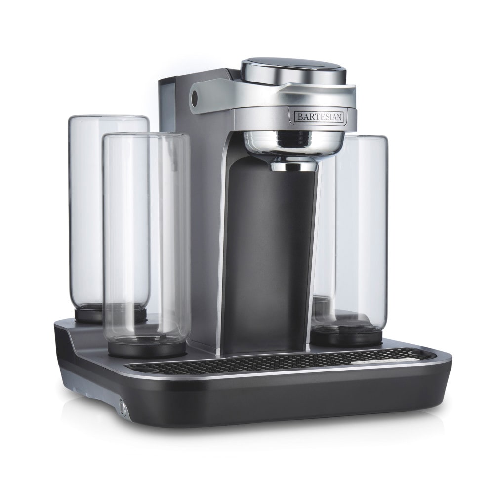 041-55306 Bartesian Countertop Premium Cocktail Mixer w/ (5) Glass Bottles - Gray