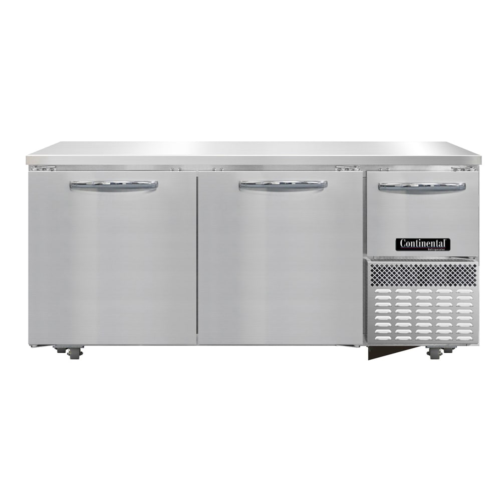 160-RA68SNU 68"W Undercounter Refrigerator w/ (3) Sections & (3) Doors, 115v