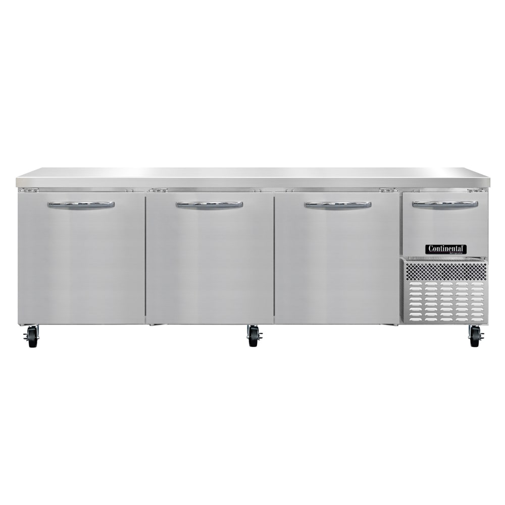 160-RA93SN 93"W Worktop Refrigerator w/ (4) Sections & (4) Doors, 115v