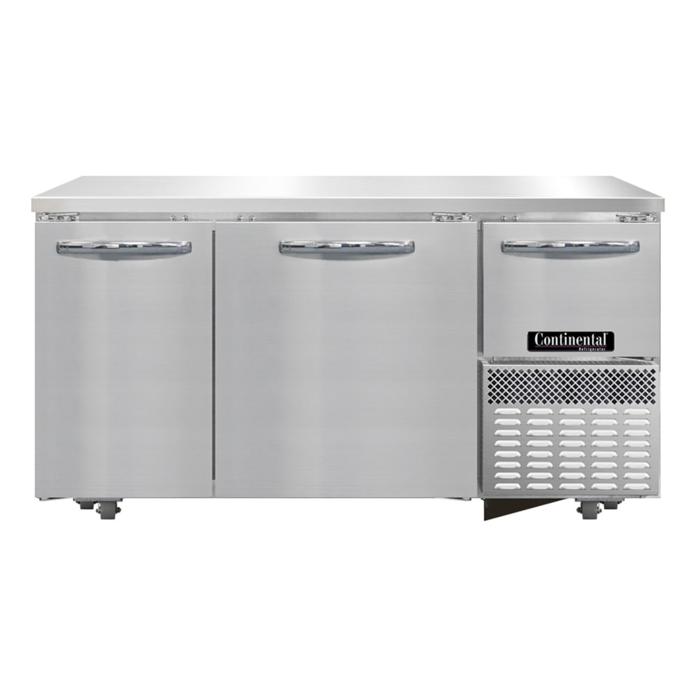 160-RA60SNU 60"W Undercounter Refrigerator w/ (3) Sections & (3) Doors, 115v