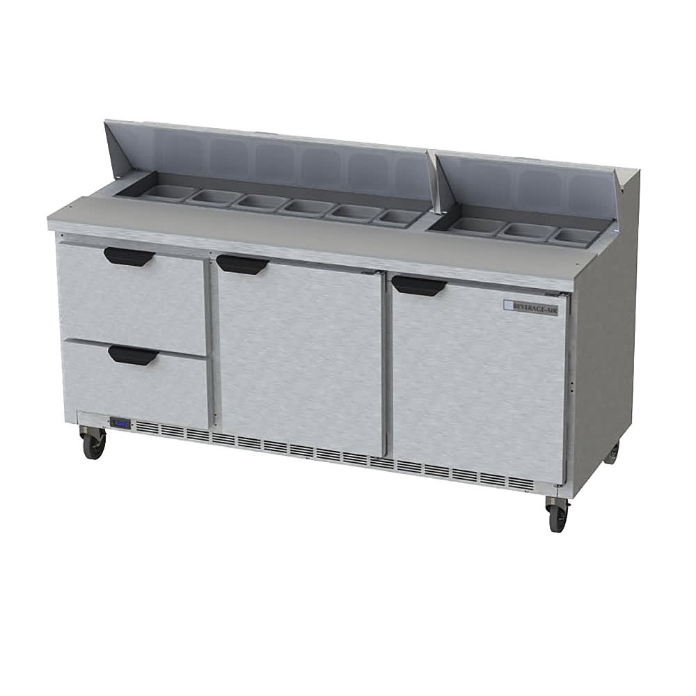 118-SPED72HC182 72" Hydrocarbon Series Sandwich/Salad Prep Table w/ Refrigerated Base, 115v