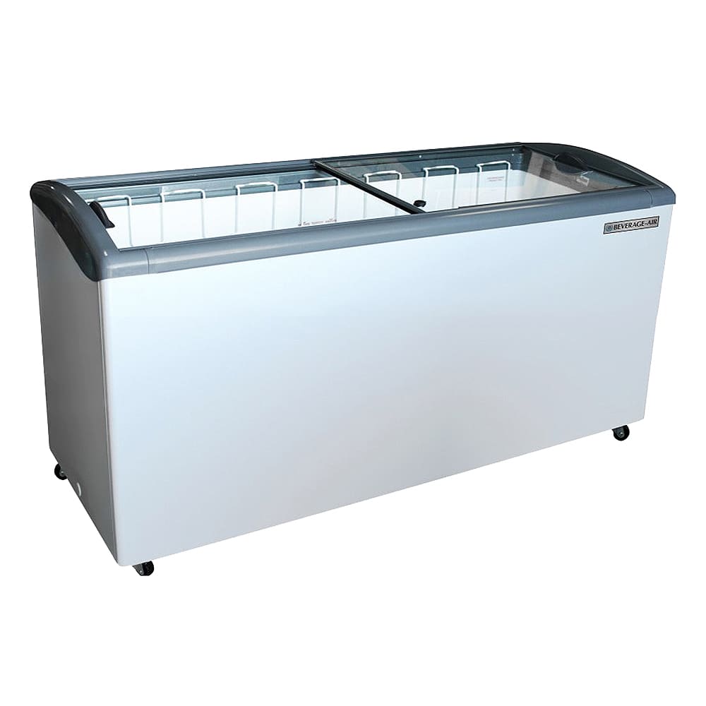 118-NC68HC1W 68 1/10" Mobile Ice Cream Freezer w/ 7 Baskets - White, 115v