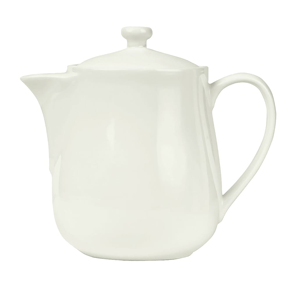 192-POT13 16 oz Pot with Lid - Porcelain, Bright White