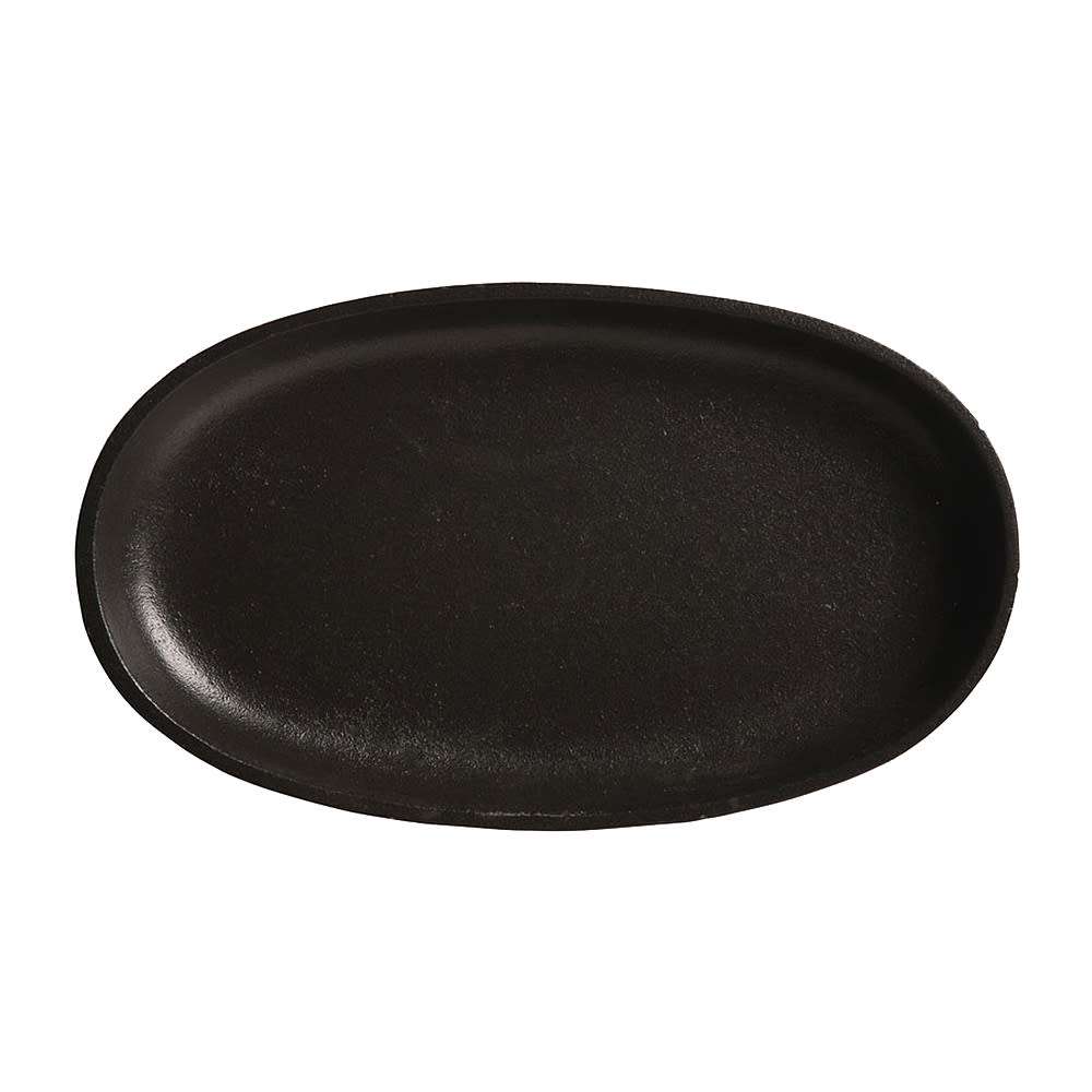 192-CIS18 5 1/2" Oval Cast Iron Tray, Black